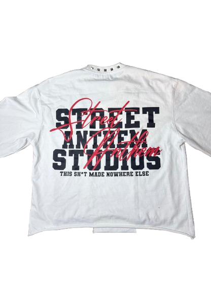 white uneven t shirt